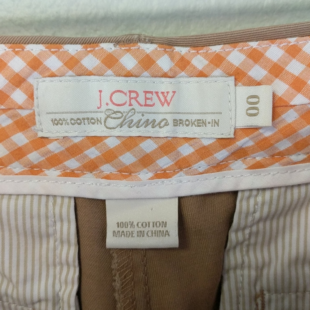 [J. Crew] Tan Neon Orange Stripe Broken In Chino - Picture 5 of 5